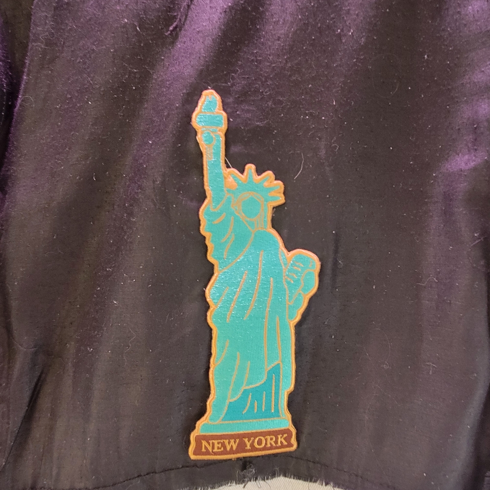 Trademark Brooklyn Cloth Smiley Face Denim Jacket Size M – Statue of Liberty - Picture 16 of 16